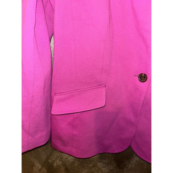 Talbots Academia Preppy Pink Single Button 70% Cotton Double Flap Blazer NWOT - Picture 3 of 8